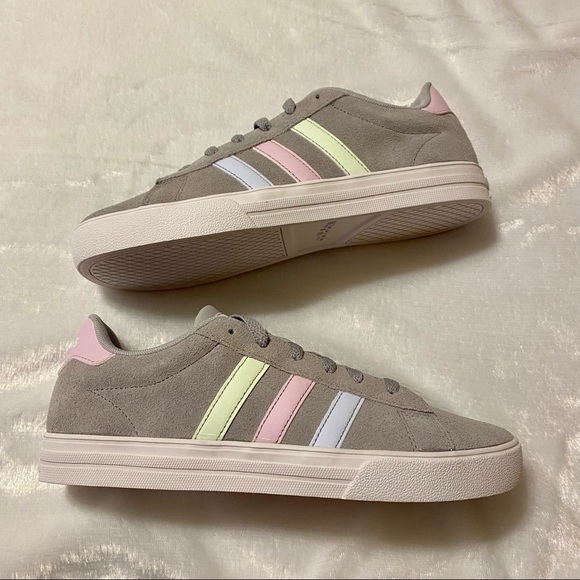 Adidas Daily 2.0 Pastel Gray/Pink/Blue Sneakers - Picture 2 of 8